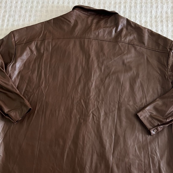 NWT Olivaceous Brown Leather Shacket ✨🤎 - Picture 6 of 6